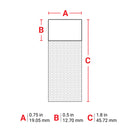 Brady THT-123-461-1.5-SC<TableFootnote></TableFootnote> Thermal Transfer Printable Labels 116387