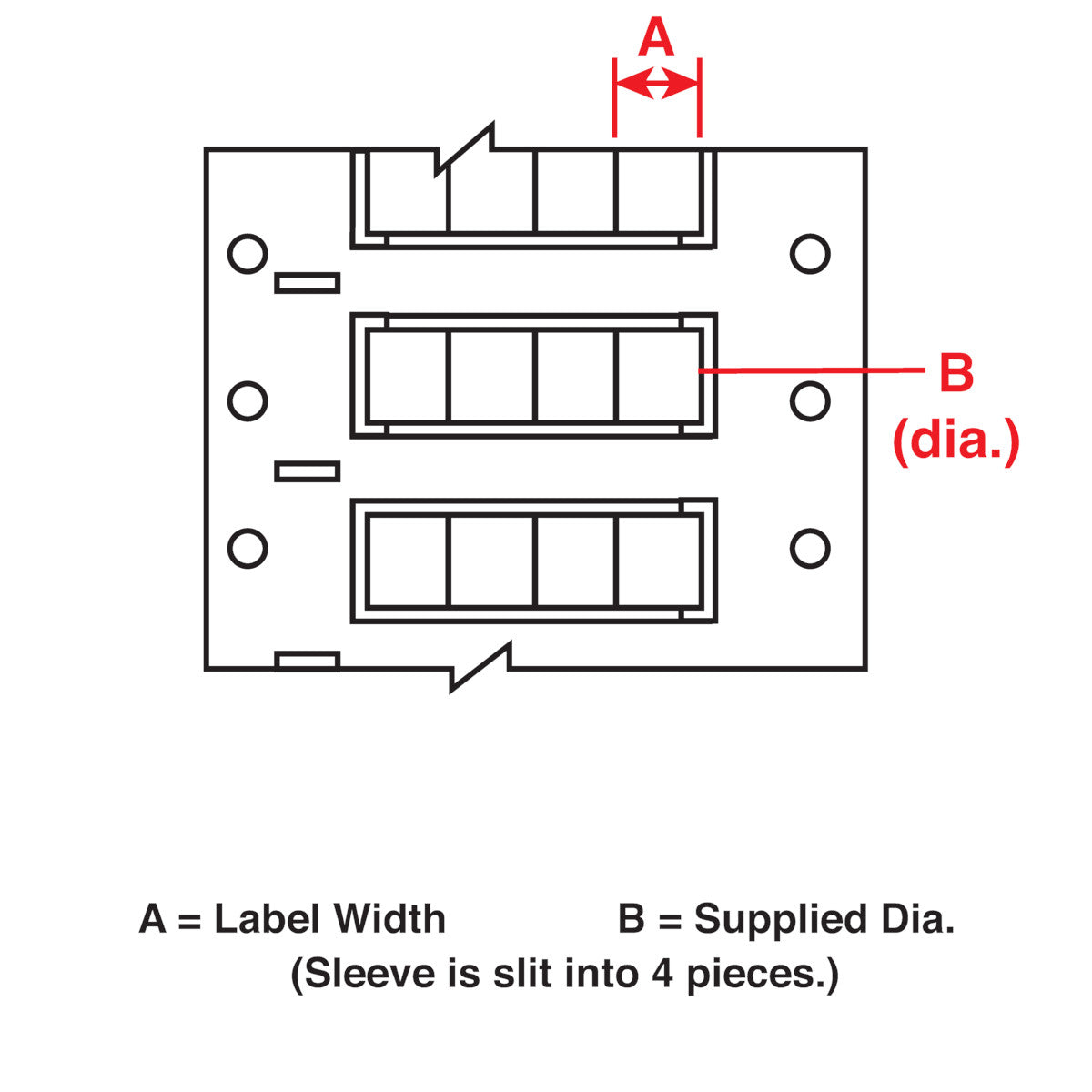 Brady 3PS-094-2-WT-4 PermaSleeve Wire Marking Sleeves 622344