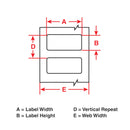 Brady THT-103-717-10 Thermal Transfer Printable, static dissipative polyimide labels 134242
