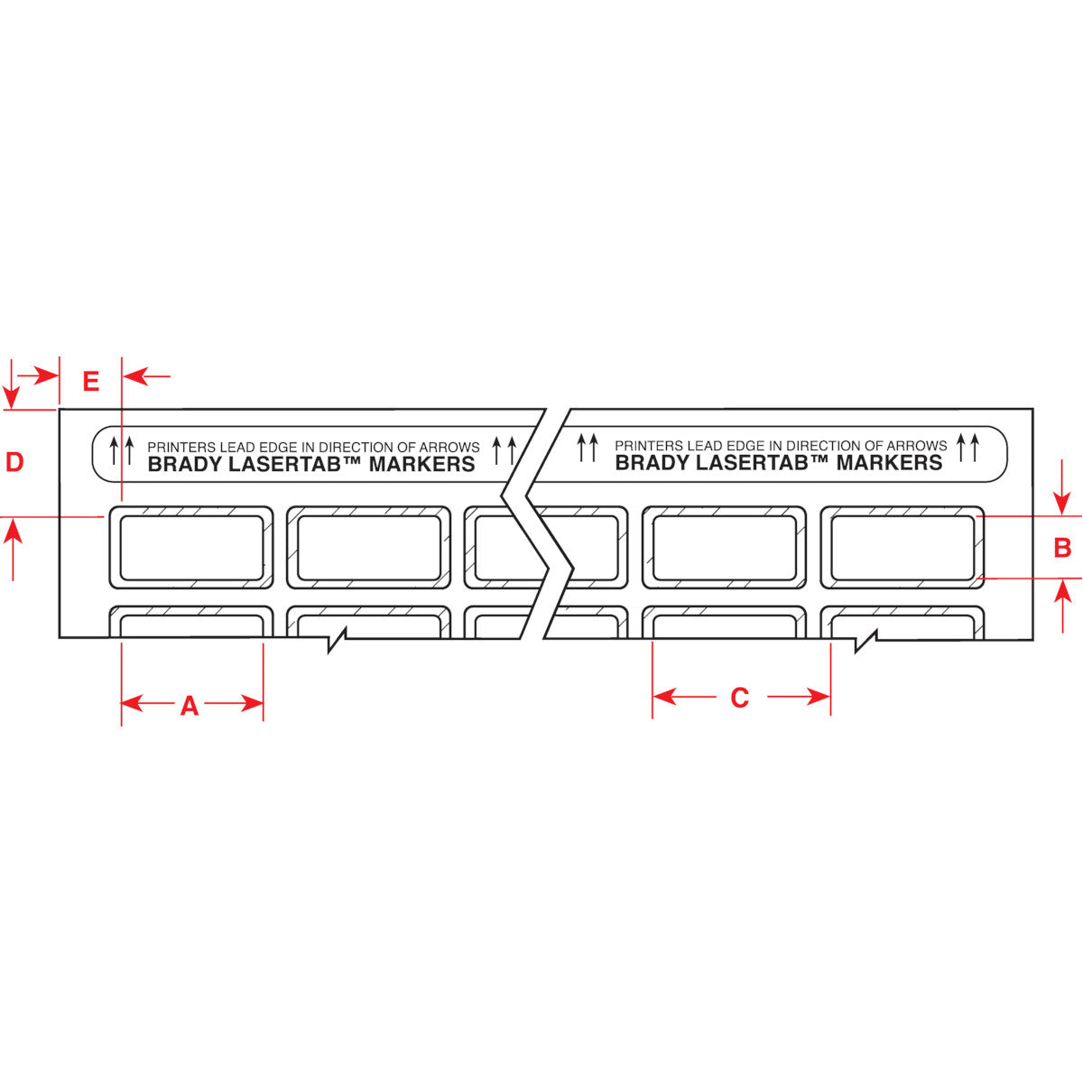 Brady LAT-23-747-2.5 LaserTab Laser Printable Labels 029755