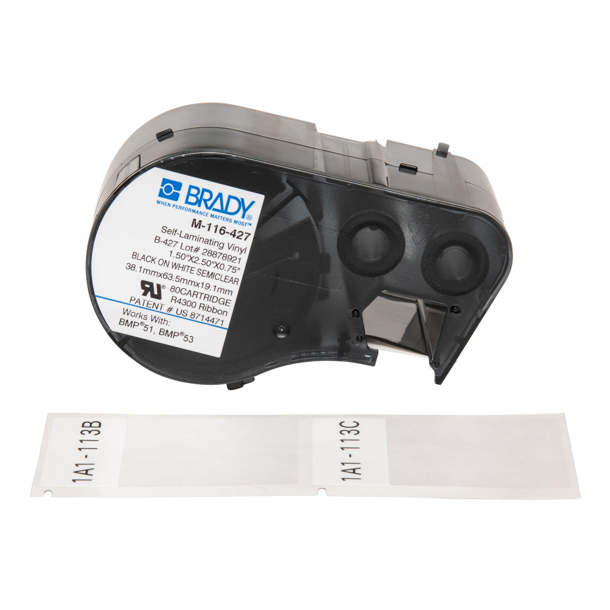 Brady M-116-427 Bmp51/53 Labelmaker Labels 143270