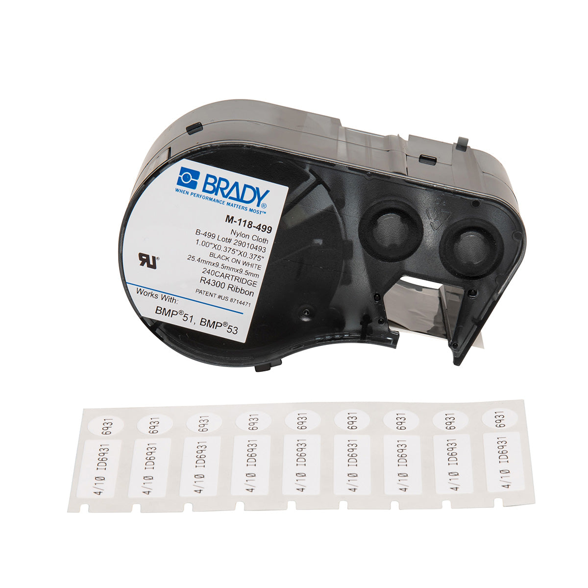 Brady M-118-499 Bmp51/53 Labelmaker Labels 143354