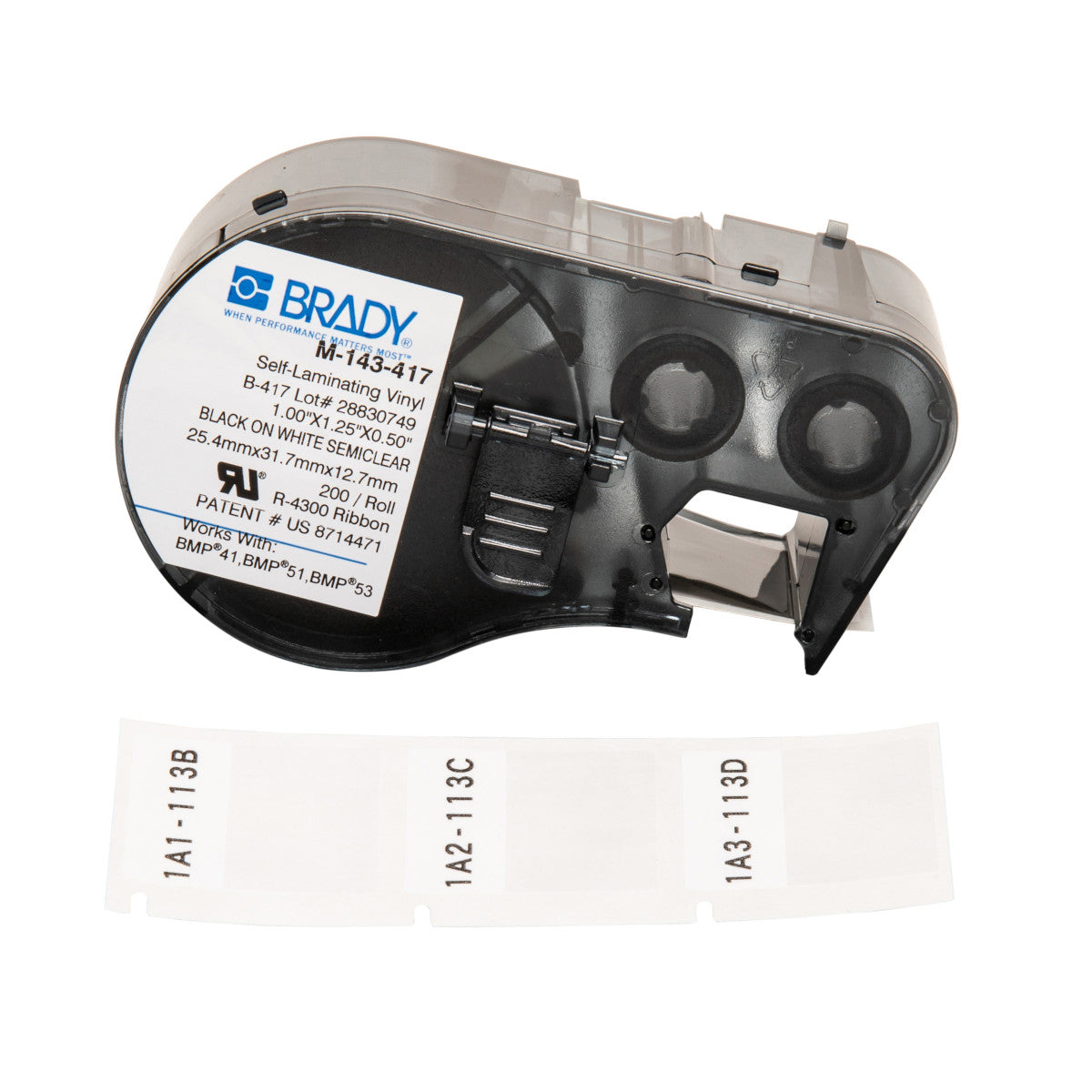 Brady M-143-417 BMP41/BMP51/BMP53 Labelmaker Labels 152886