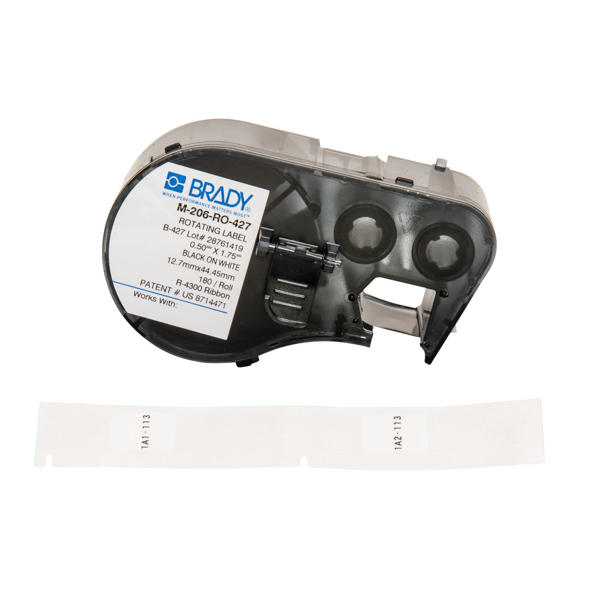 Brady M-206-RO-427 Rotating Self-laminating Vinyl Labels for BMP41 and BMP51/BMP53 151727