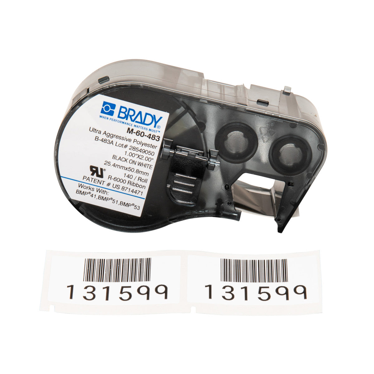 Brady M-60-483 Bmp41/Bmp51/Bmp53 Labelmaker Labels 131599
