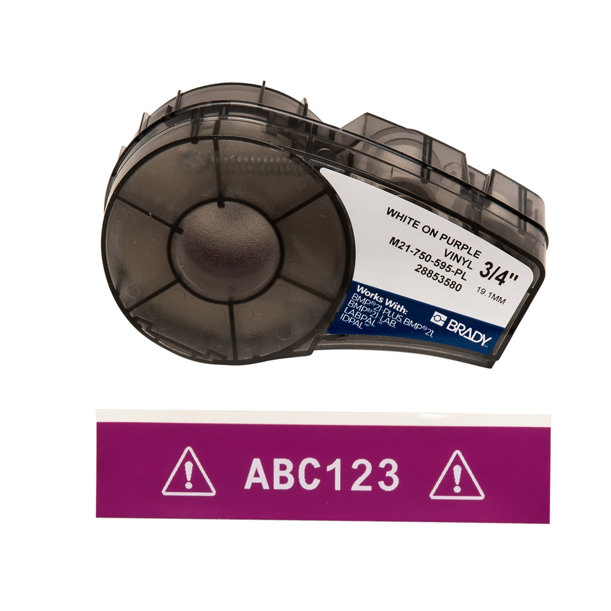 Brady M21-750-595-PL Vinyl Tape For Bmp21-Plus; Bmp21-Lab; Bmp21; Idpal; Labpal 139734
