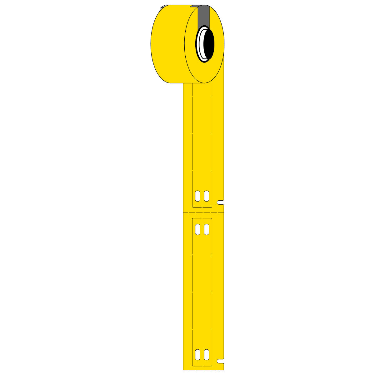 Brady M61-10x75-B7598-YL Linerless Polyester Cable Tag For M611 & Bmp61 303360