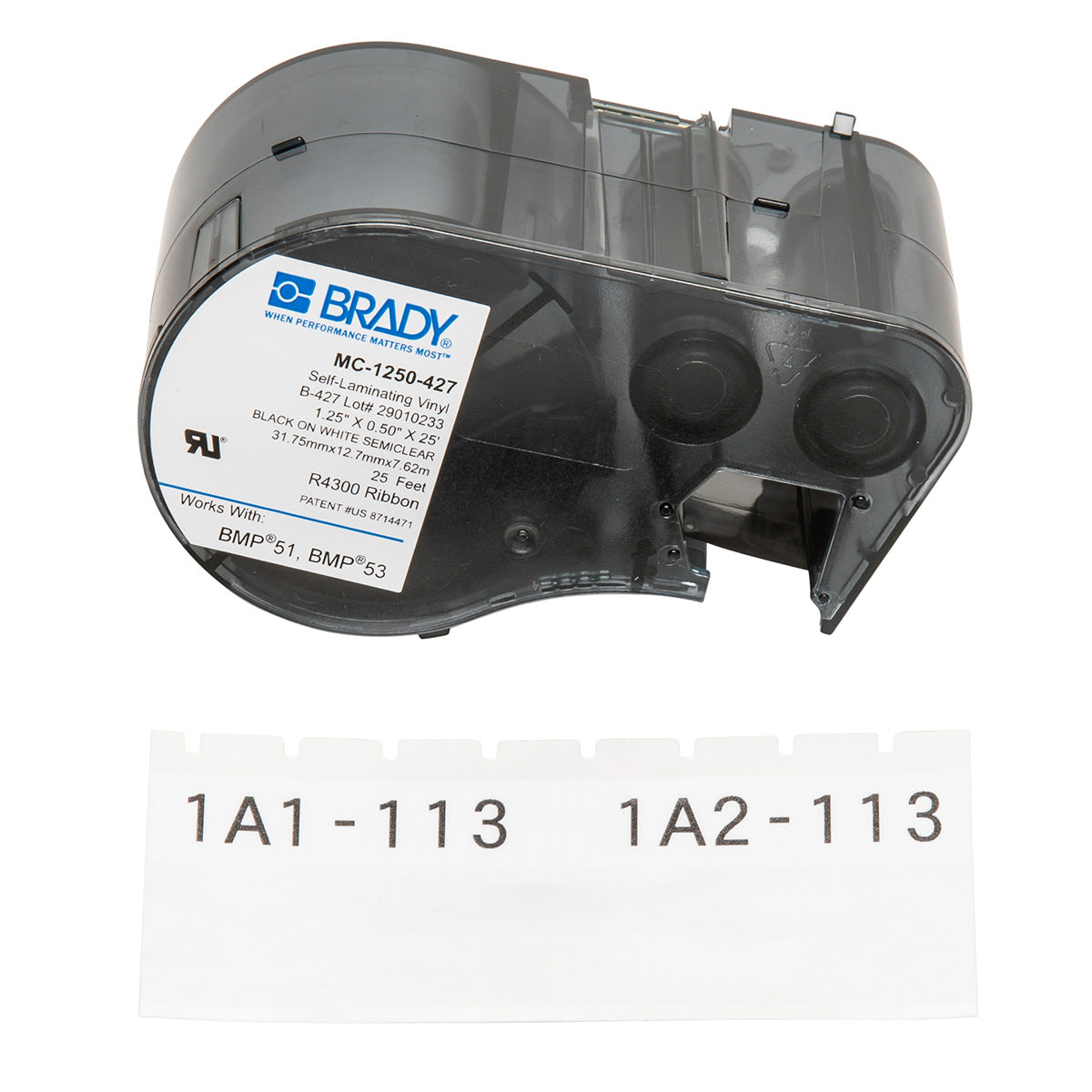 Brady MC-1250-427 Bmp51/53 Labelmaker Labels 143262