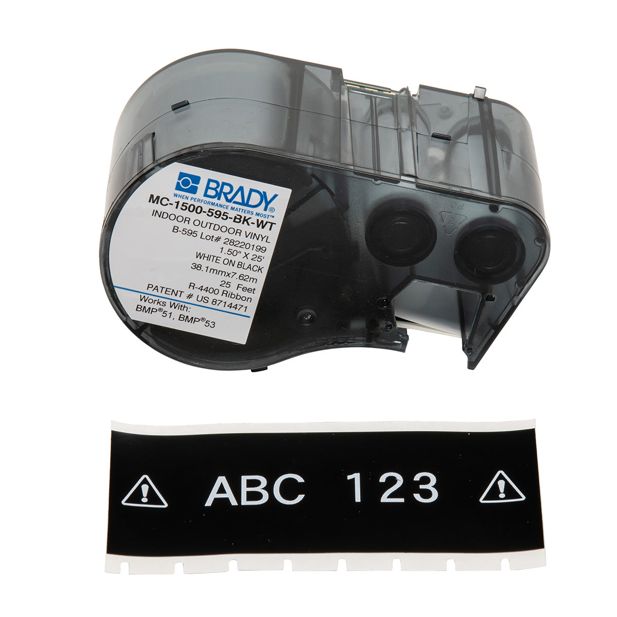 Brady MC-1500-595-BK-WT Bmp51/53 Labelmaker Tape 143386