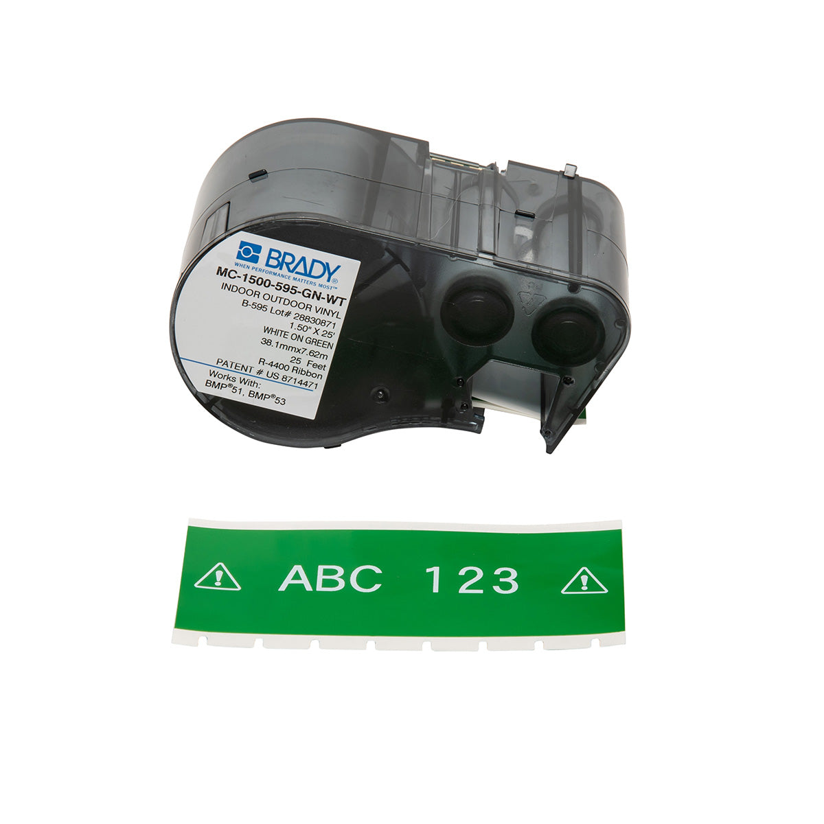 Brady MC-1500-595-GN-WT Bmp51/53 Labelmaker Tape 143398
