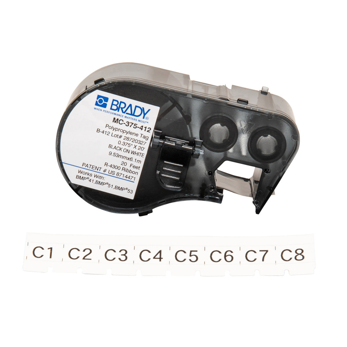 Brady MC-375-412 Bmp41/Bmp51/Bmp53 Labelmaker Tags 143235