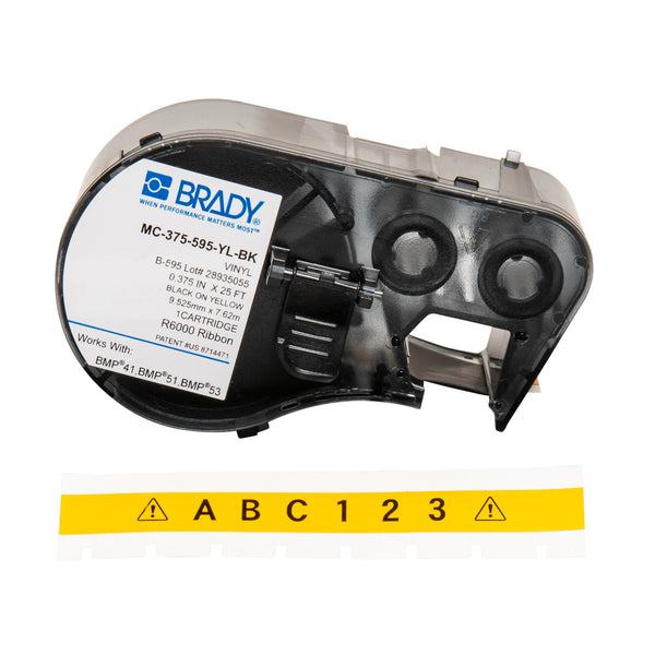 Brady MC-375-595-YL-BK Bmp41/Bmp51/Bmp53 Labelmaker Tape 139924