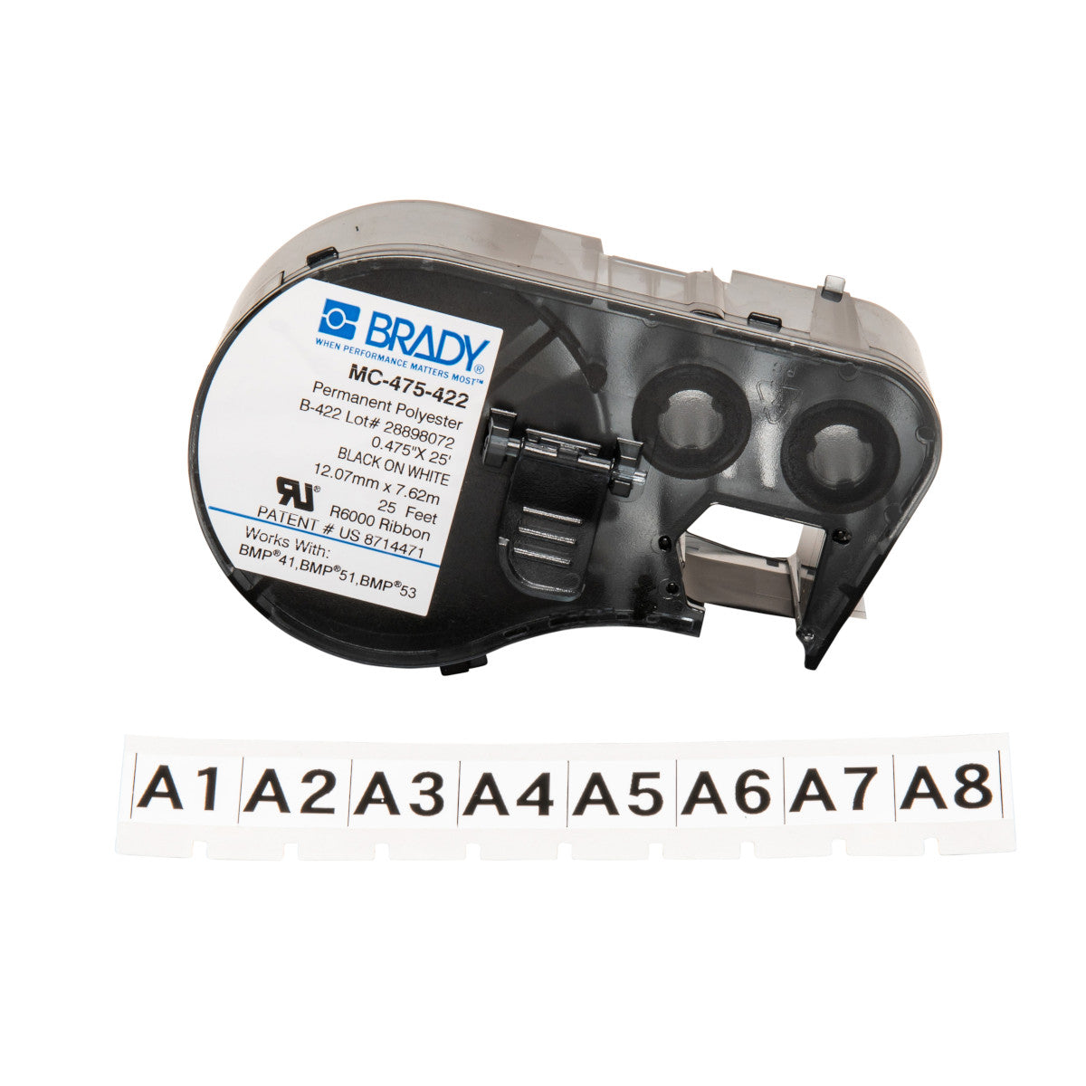 Brady MC-475-422 Bmp41/Bmp51/Bmp53 Labelmaker Labels 143240