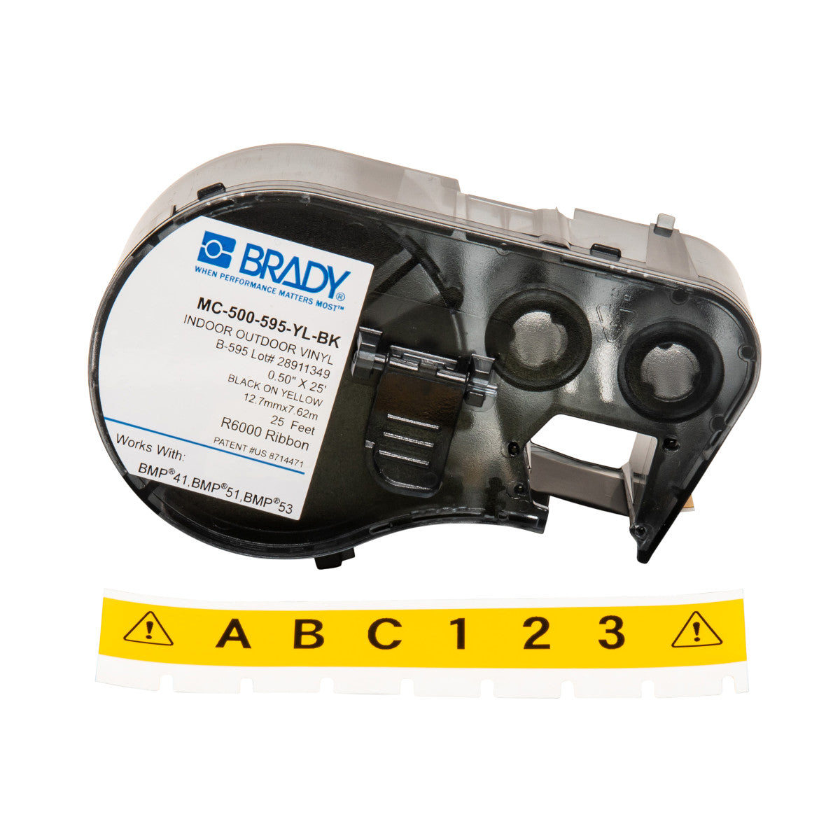 Brady MC-500-595-YL-BK Bmp41/Bmp51/Bmp53 Labelmaker Tape 143375