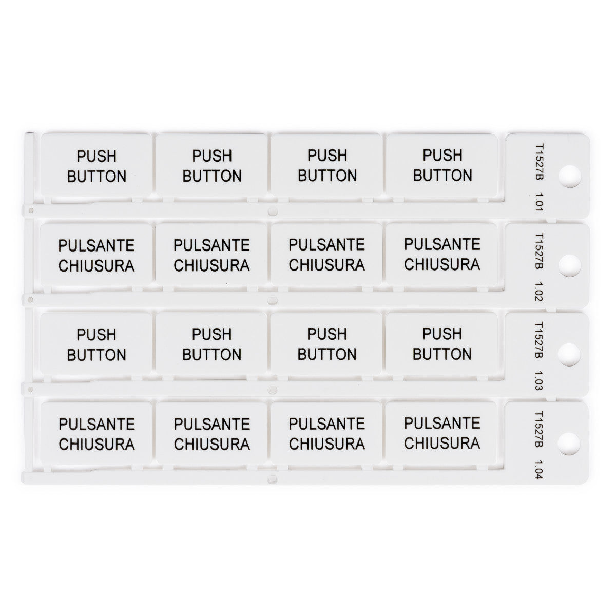 Brady RAIL TAG, 15x27 Electrical Component Rail Tags - 15mm x 27mm, Single T1527B