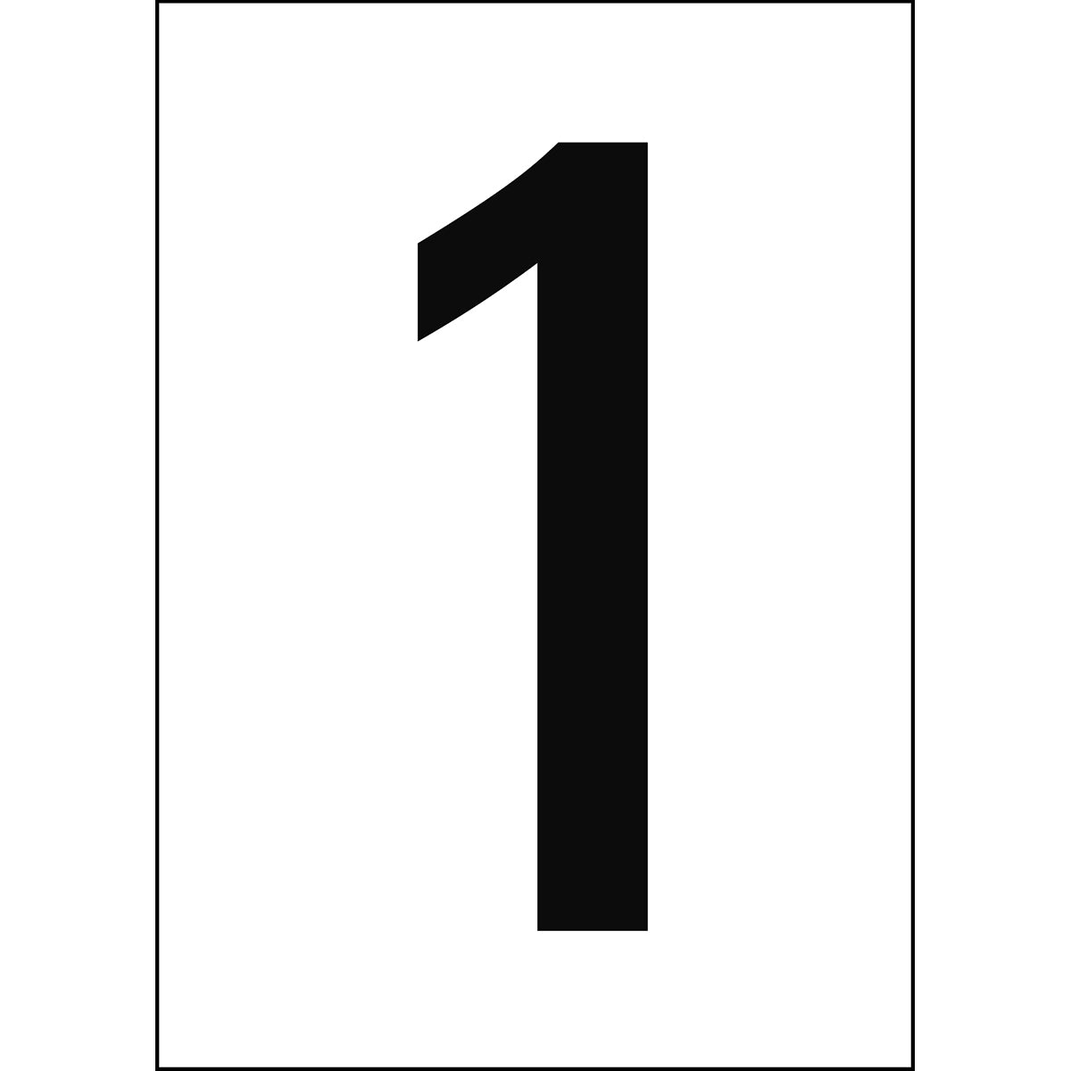 Brady NL7541A4WH-1 Numbers & letters DIN A4 size 911340