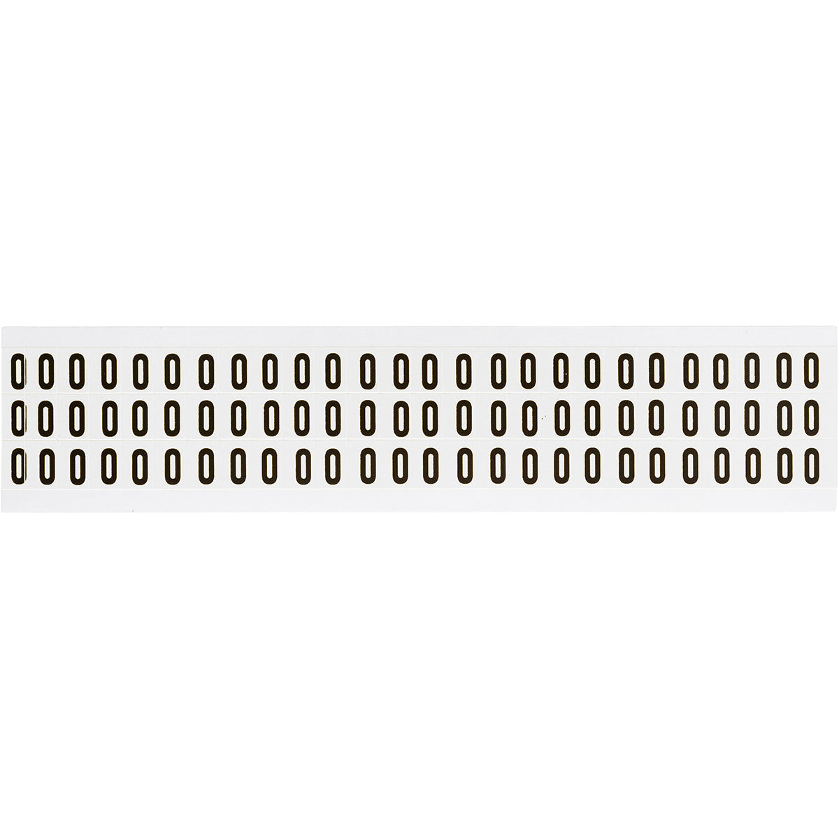 Brady NL-W05-0 Identical numbers and letters on one card for indoor use 234153