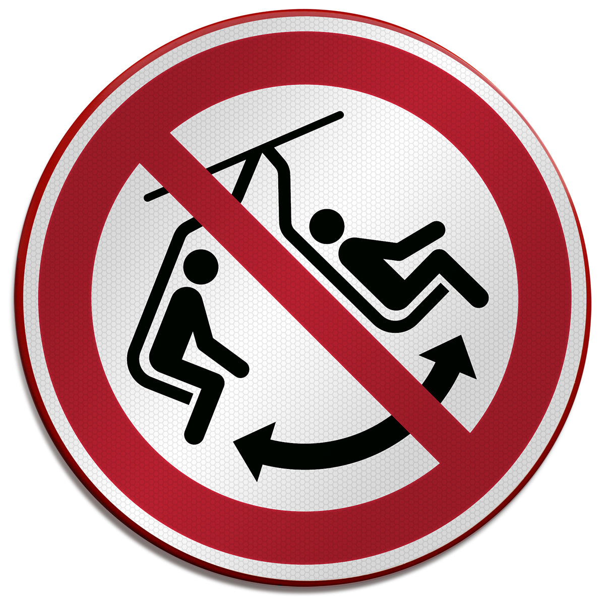 Brady P/P038/NT/RFLBD-DIA400-1 ISO Safety Sign - Do not swing the chair 305233