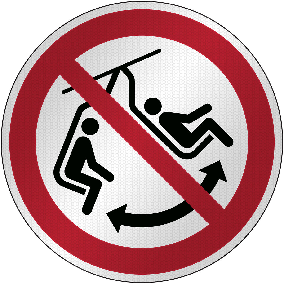 Brady P/P038/NT/RFL-DIA395-1 ISO Safety Sign - Do not swing the chair 303559