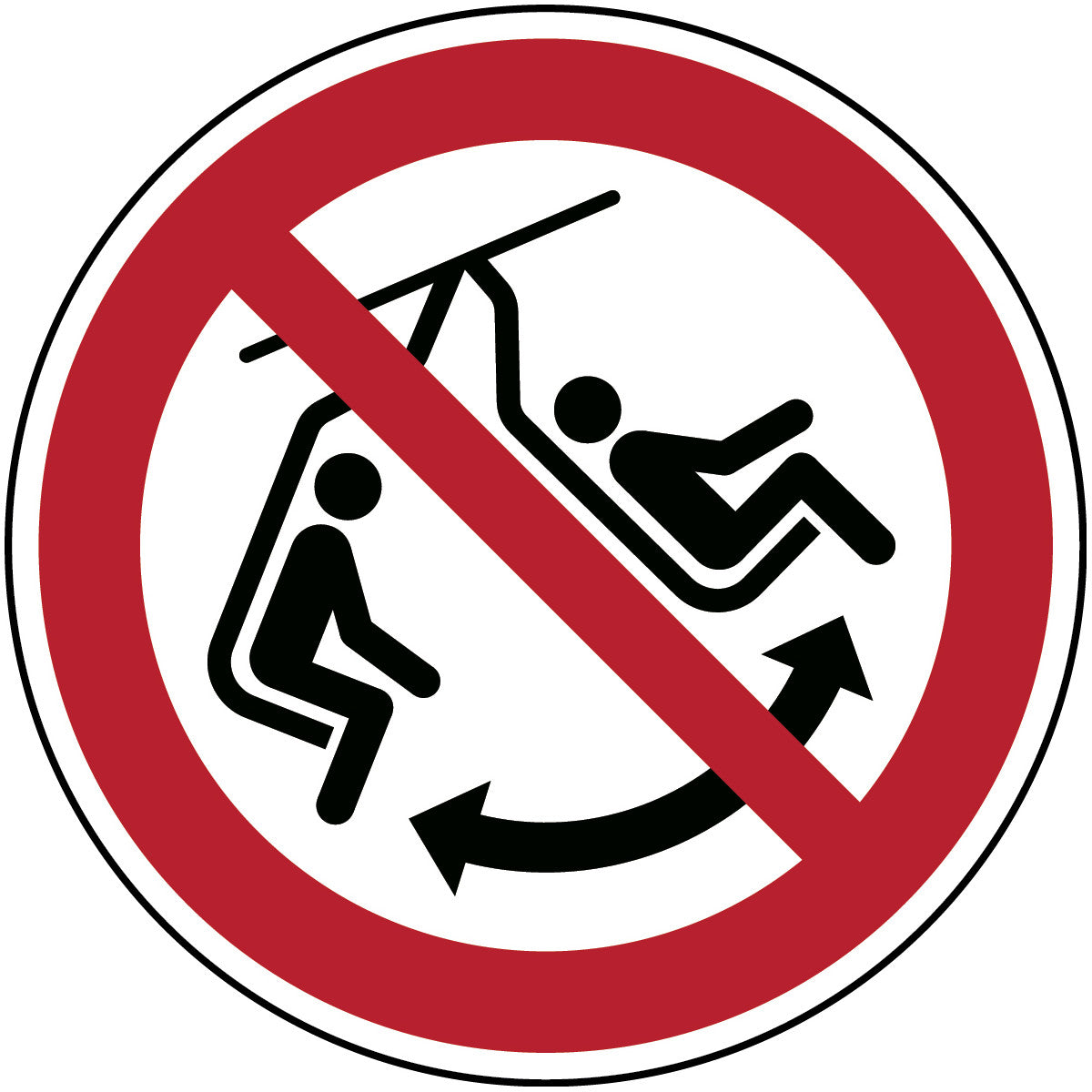 Brady P/P038/Nt-Alu-Dia100/1-B Do not swing the chair - ISO 7010 135799