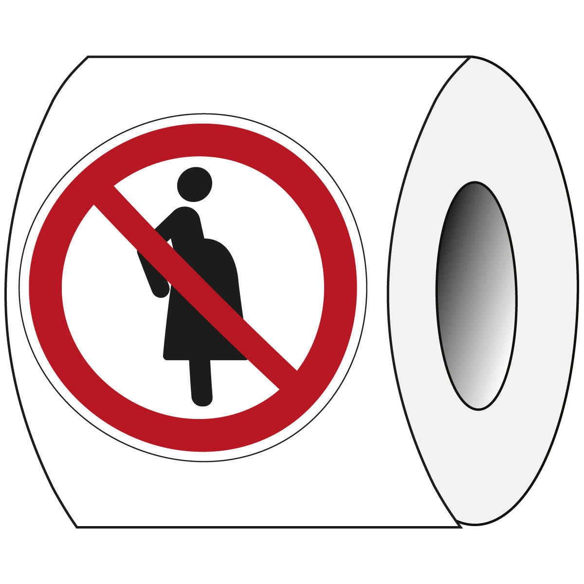 Brady P/P042/Nt/Pe-Dia50-250 ISO Safety Sign - Not for pregnant women 197026