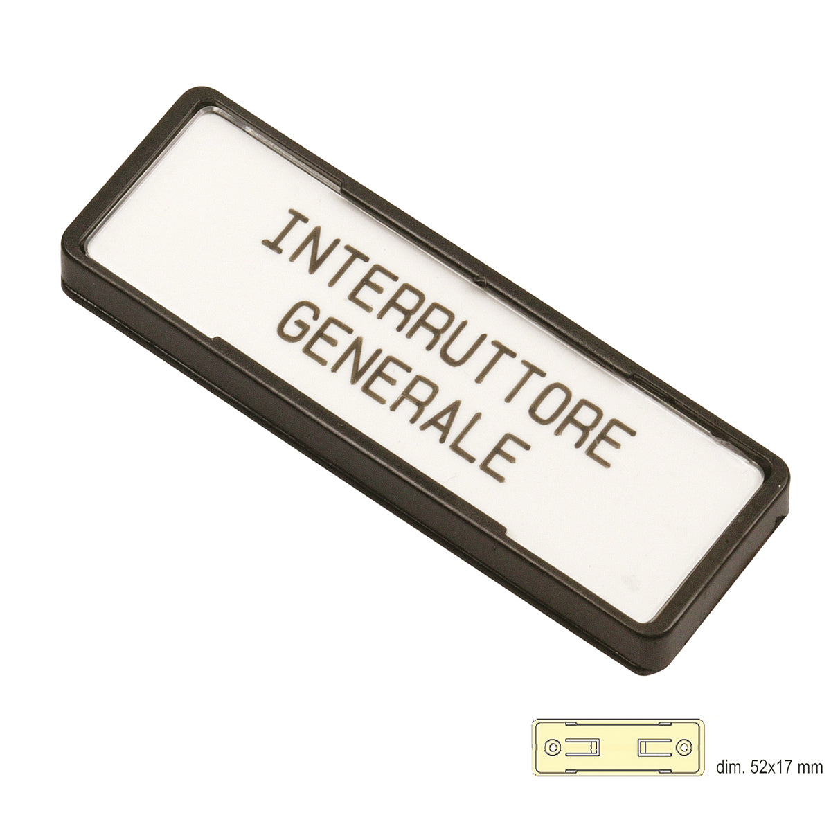 Brady TAG HOLDER 17X52 ADHESIVE 17x52 adhesive plate holder for T1549B P1752A