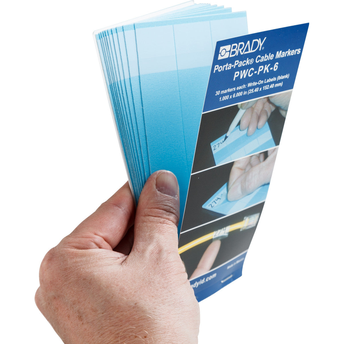 Brady PWC-PK-6 Porta-Pack Wire Marker Books - Write-on Self-laminating Markers 035402