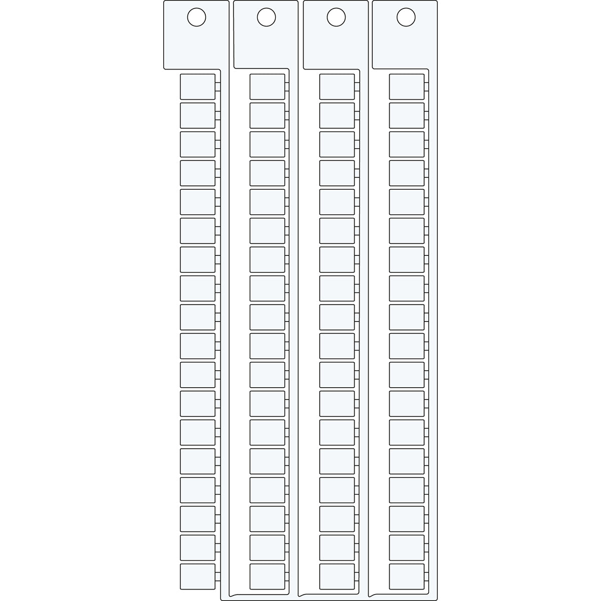 Brady TERMINAL BLOCK TAGS6 8,2-6 MOD Terminal Block Tags - 6mm x 8.2mm, 6mm Pitch SA1430