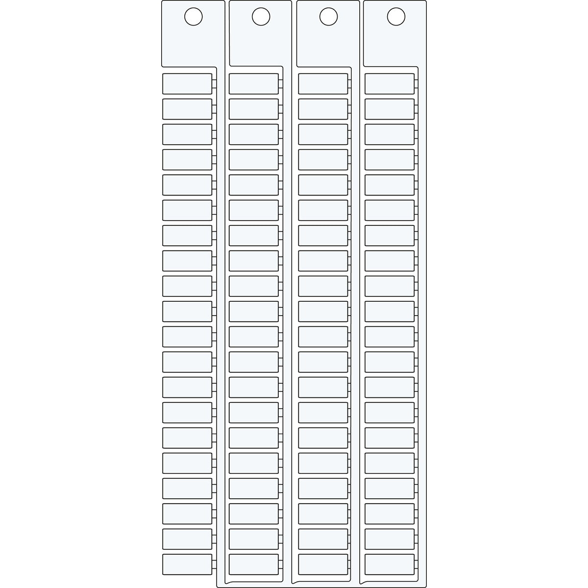 Brady TAGS TERMINAL BLOCKS ENTRELEC 5x12-5-WT Terminal Block Tags - 5mm x 12mm, 5mm Pitch SA2615
