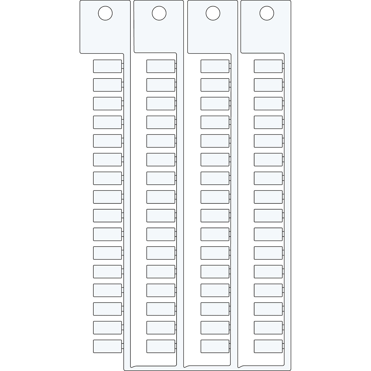 Brady TAGS TERM.BLOCK LEGRAND VIKING3 WIE TESS Terminal Block Tags - 5mm x 11mm, Single SA5X11