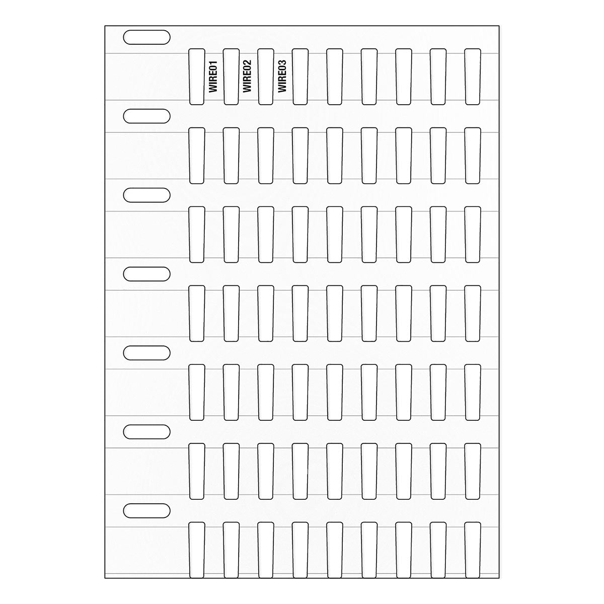 Brady THTRDS-10x4,4-7697-WT Thermal Transfer Printable Rigid DuraSleeve Wire Marking Inserts 198733