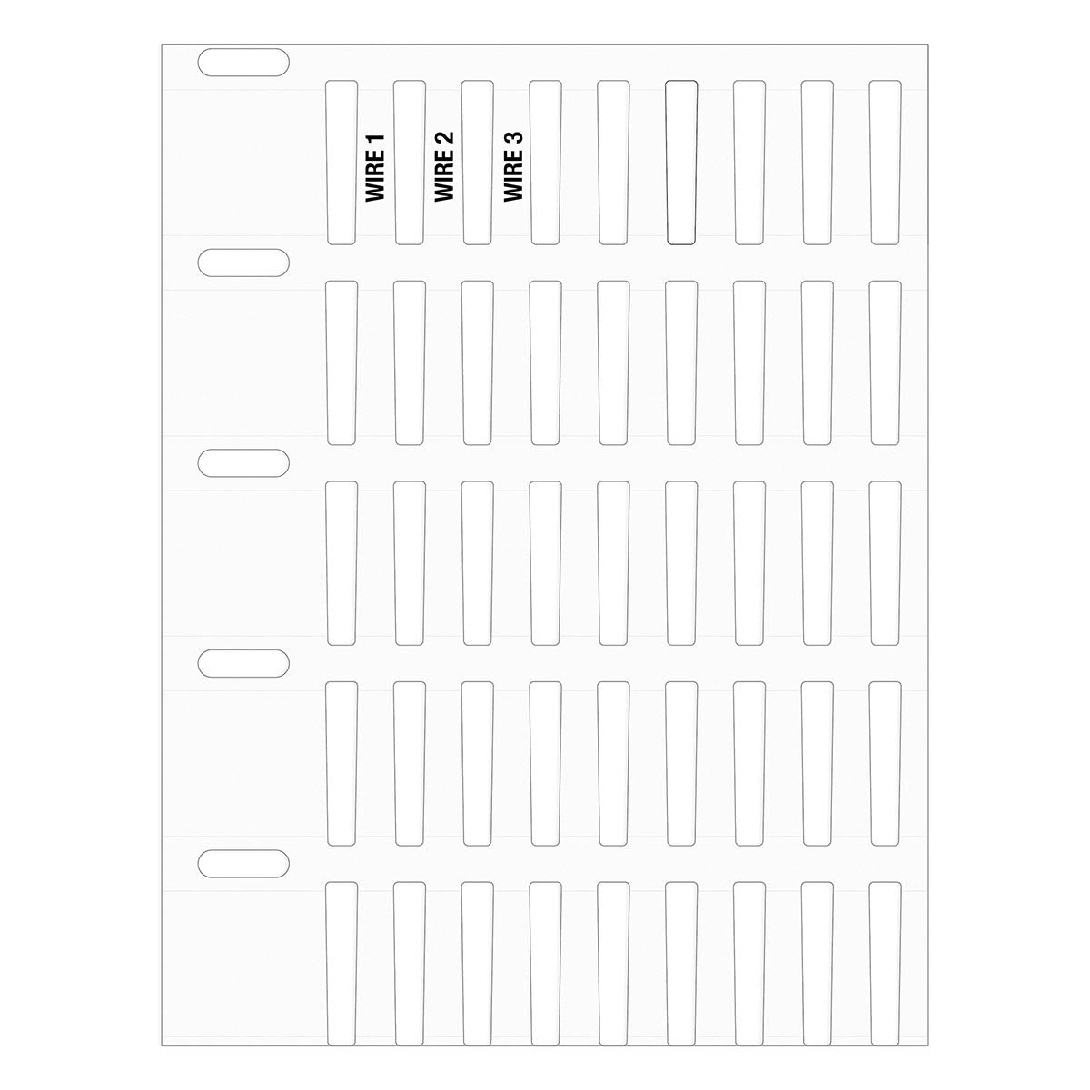 Brady THTRDS-16x4,4-7696 Thermal Transfer Printable Rigid DuraSleeve Wire Marking Inserts 620566
