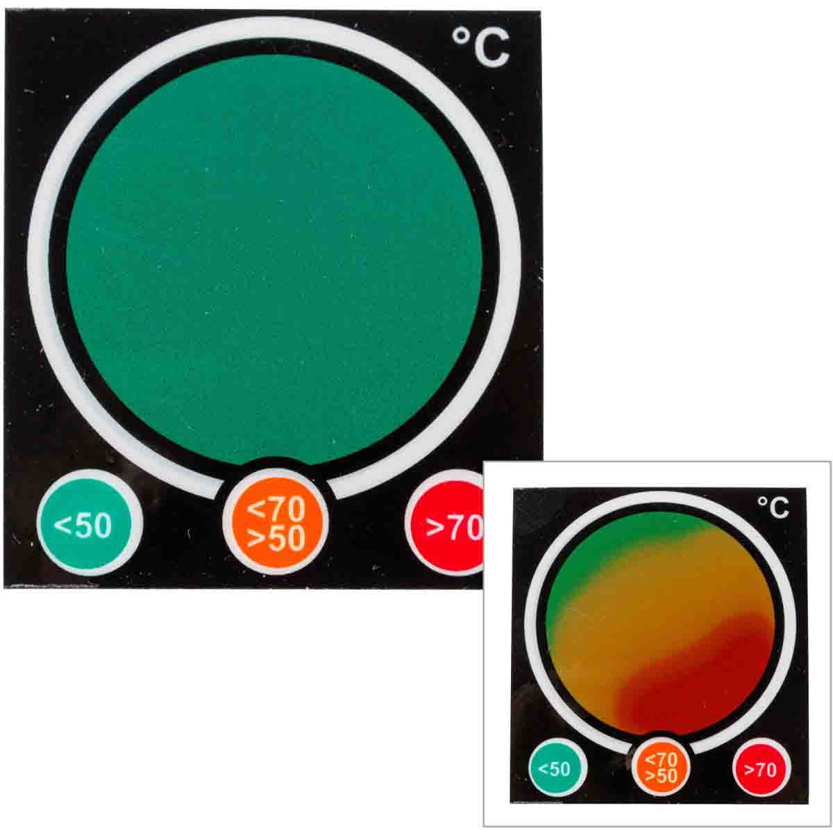 Brady TIL-10-50C-70C Reversible Temperature Indicating Labels - 3 Level 195842