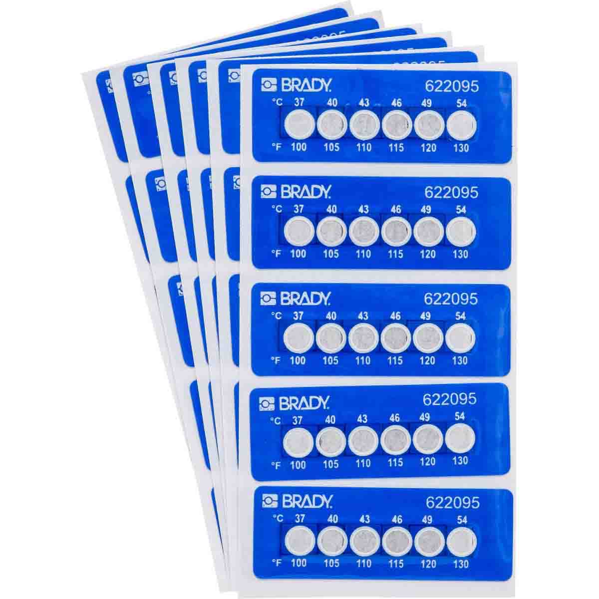 Brady TIL-6-37C/100F Irreversible Temperature Indicating Labels - 6 Level 622095