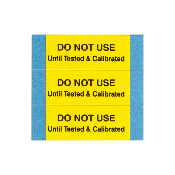 Brady WO-51-PK Write-on Calibration Labels - Do not use until tested & calibrated 149370