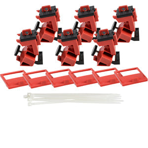 Brady Taglock 480/600V Clamp-On Brkr Lo Blk25 TagLock Circuit Breaker: 480/600V Clamp-on - 25/pk 148686