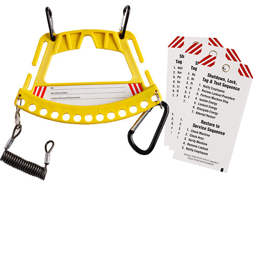 Brady Safety Lock & Tag Carrier - Yellow Safety Lock & Tag Carrier System - Yellow 148865