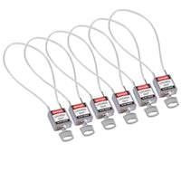 Brady Compact Cable Padlock Grey 40Cm Ka/6Pk Safety Padlocks - Compact Cable 195954