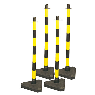 Brady Bradypost & Cement Base Yel/Blk Pk4 Post & cement base (3,5 kg) 292236