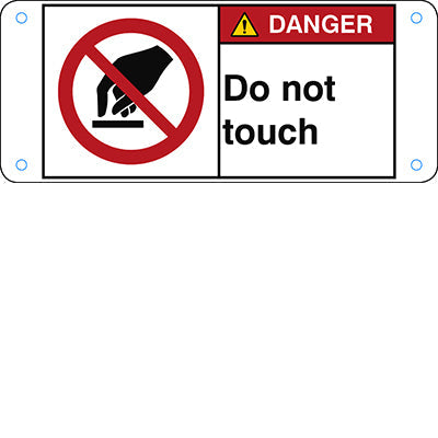 Brady P/P010/En164-Alu05-120X50/1-B ISO Safety Sign - Do not touch 302788