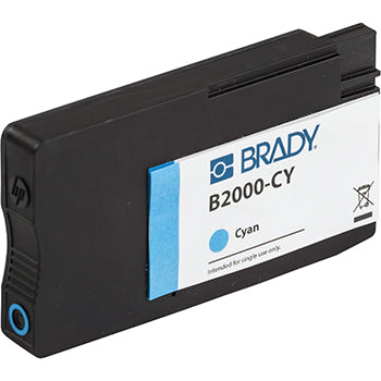 Brady J50-CY Cyan Pigment Based Ink Cartridge For J5000 Printer 148763