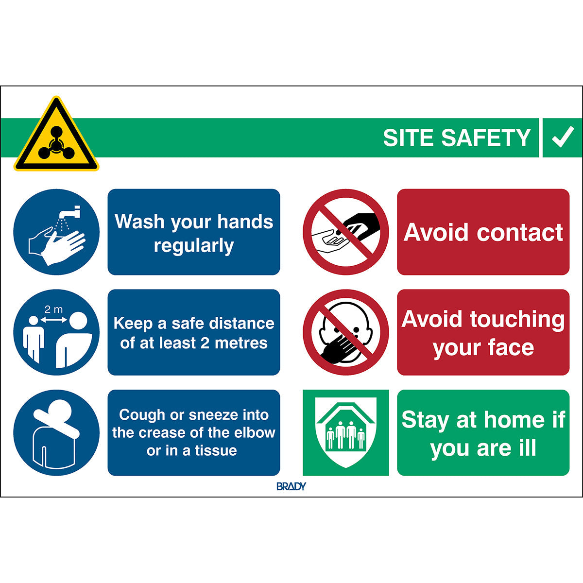 Brady COVID-19-GEN-EN COVID-19 General Awareness Sign 306820