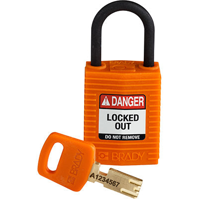 Brady Cpt-Org-25Pl-Kd SafeKey Padlocks - Compact 150185