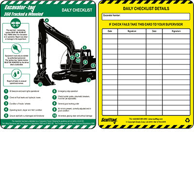 Brady Ent-Gb-Etsi-Std-Exvr-50 Excavator-Tag 303003