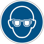Brady M/M004/Nt-Sa-Dia 50/6-B Wear eye protection - ISO 7010 138988