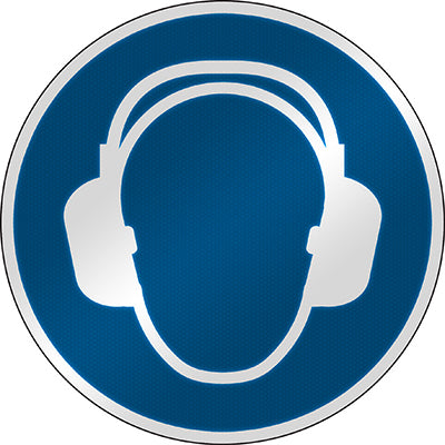 Brady M/M003/Nt/Rfl-Dia395-1 ISO Safety Sign - Wear ear protection 303058