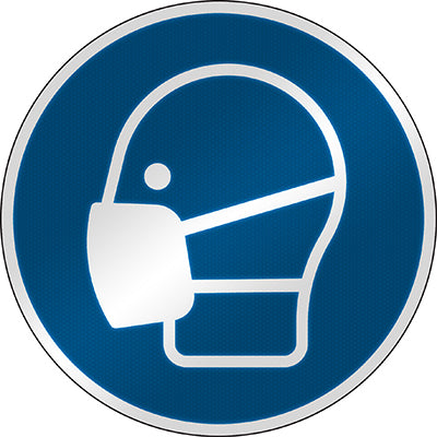 Brady M/M016/Nt/Rfl-Dia395-1 ISO Safety Sign - Wear a mask 303123
