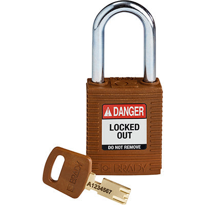 Brady Nyl-Brn-38St-Kd SafeKey Padlocks - Nylon 150275
