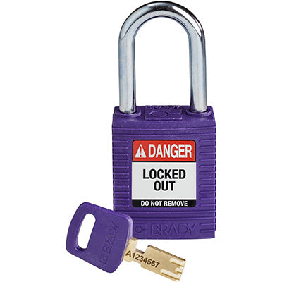 Brady Nyl-Prp-38St-Kd SafeKey Padlocks - Nylon 150250