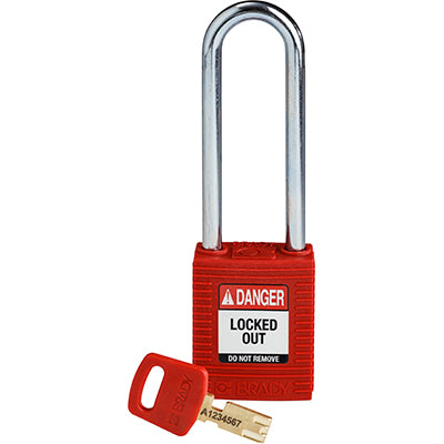 Brady Nyl-Red-76St-Kd SafeKey Padlocks - Nylon 150357